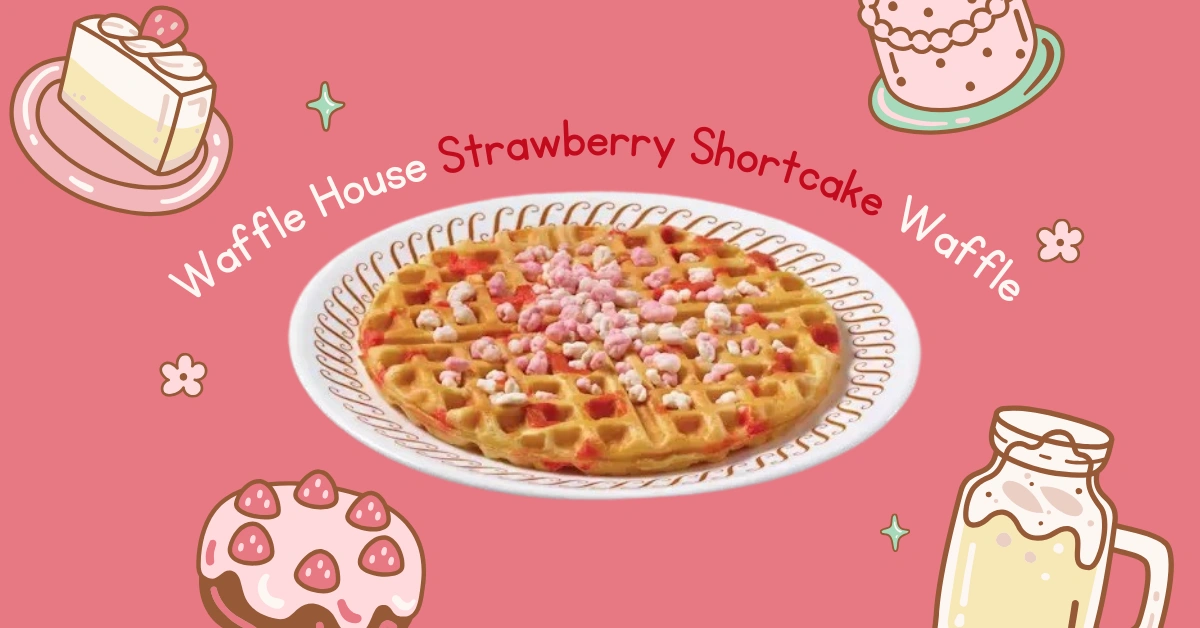 Waffle House Strawberry Shortcake Waffle in a plate