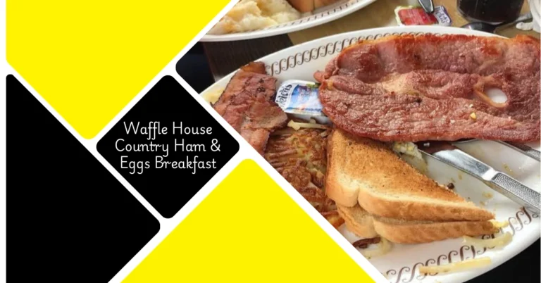 Waffle House Country Ham & Egg Breakfast in a plate